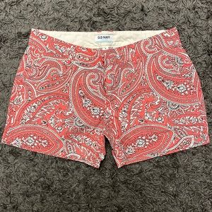 Old Navy Pink Paisley Shorts